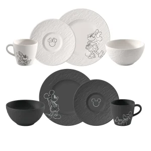 Villeroy & Boch Manufacture Rock Mickey Mouse Ontbijtset 8-Delig