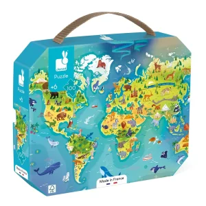 Janod puzzel de wereld 6+