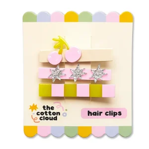 The Cotton Cloud Haarspelden Set van 2 Cherry Pop