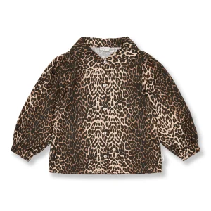 Petit Blush Kraag blouse | Leopard AOP