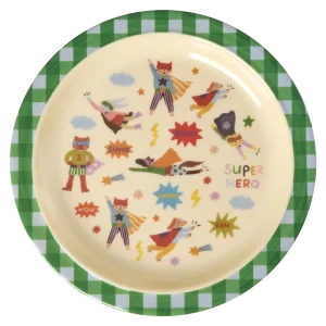 Rice melamine kinderbord Green Hero