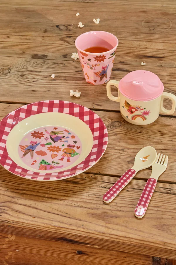 Rice melamine tuitbeker - roze hero - Afbeelding 3