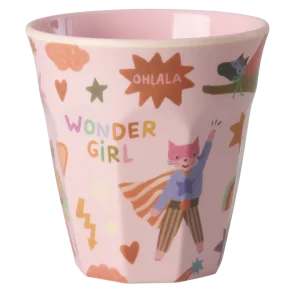 Rice melamine beker Pink Hero medium