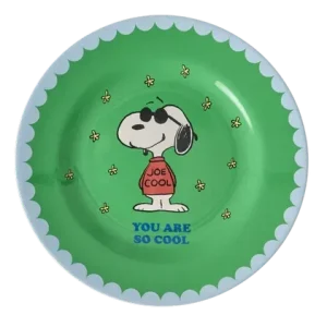 Rice melamine kinderbord Green Snoopy print