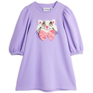 Mini Rodini Cat with bowtie chenille sweatdress