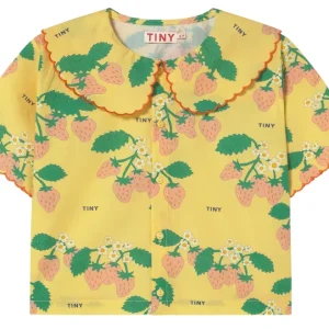 Tiny Cottons strawberries shirt mellow yellow