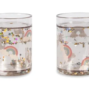 Konges Sløjd glitter bekers rainbow - 2 pack
