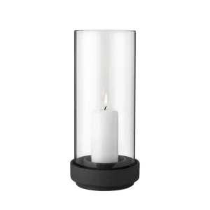 Stelton Hurricane Windlicht Zwart 28,5 cm