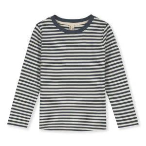 Gray Label T-shirt met lange mouwen Blue Gray - Cream